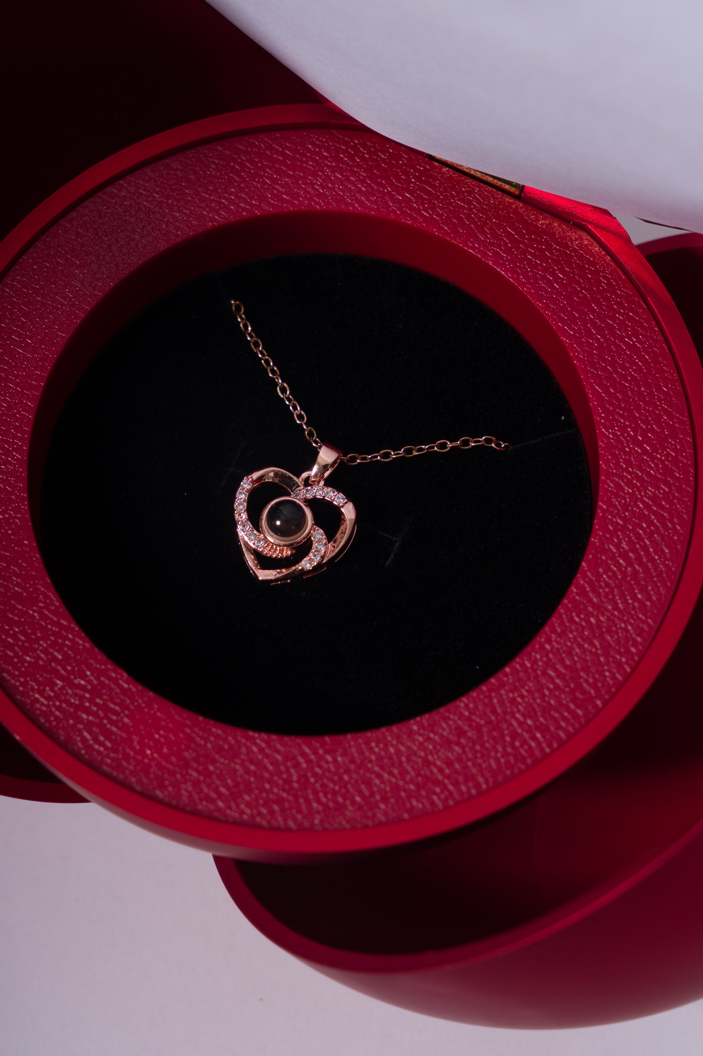 Empaque bola Rosa y Collar de corazon 316L