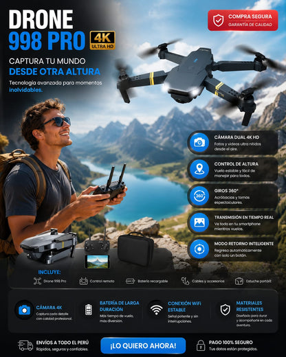 DRON 998PRO CAMARA 4K