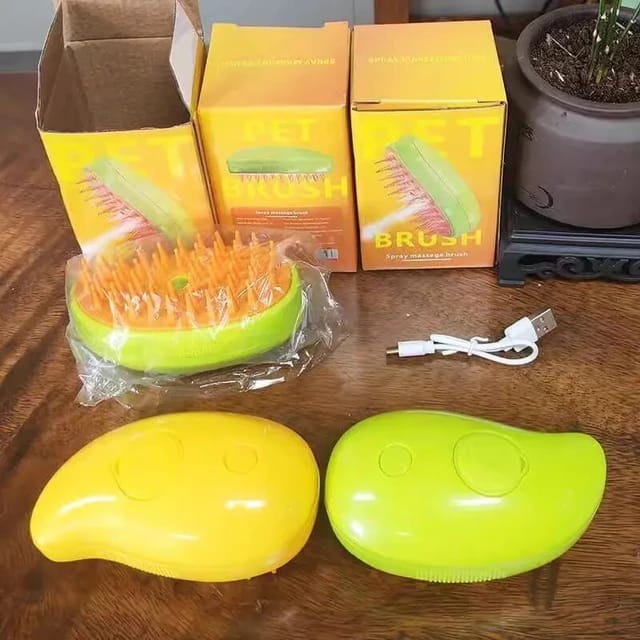 cepillo de vapor autolimpiante para gatos y sus accesorios, colorido y funcional