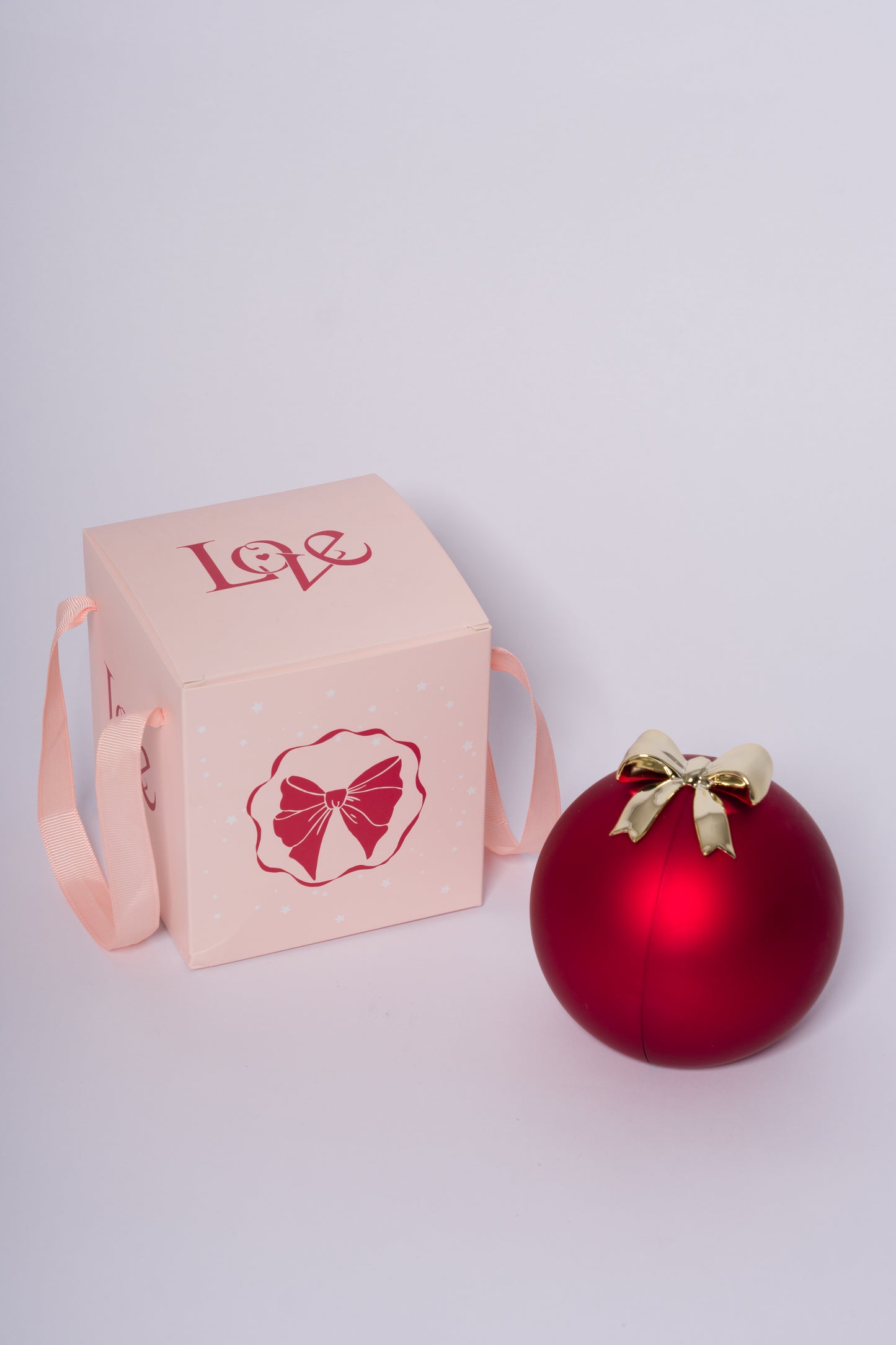 Empaque bola Rosa y Collar de corazon 316L