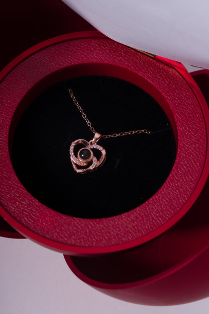 Empaque bola Rosa y Collar de corazon 316L