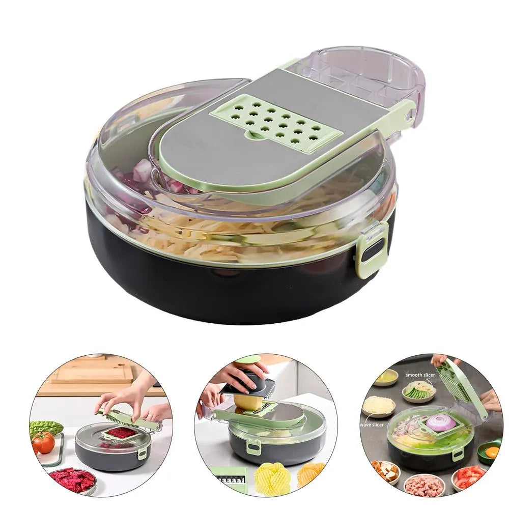 Cortador de Verduras 9 en 1 - WONHEYSTORE con cuchillas intercambiables