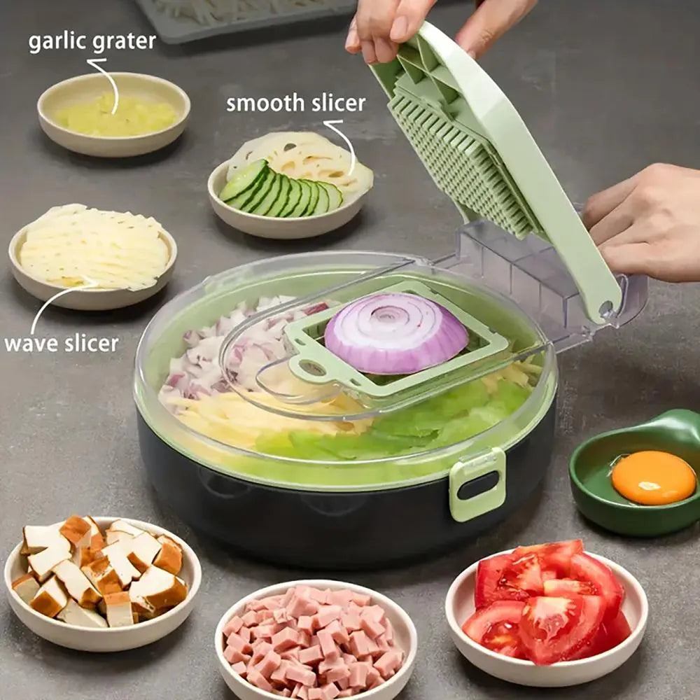 Cortador de Verduras 9 en 1 - WONHEYSTORE para cortar y rallar verduras